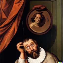 a representation of anxiety, painting from the 17th century generated by DALL·E 2